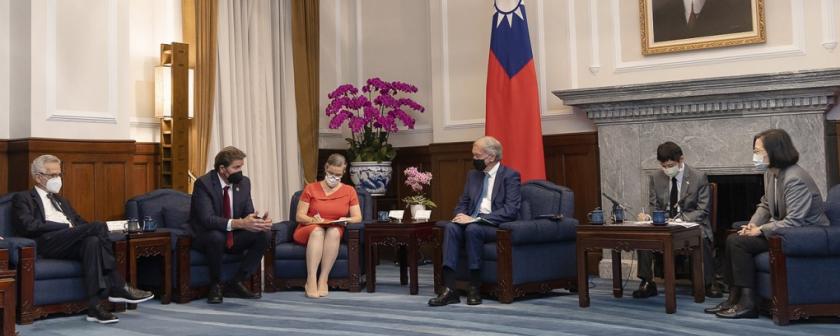 John Garamendi in a bilateral meeting with the President of Taiwan
