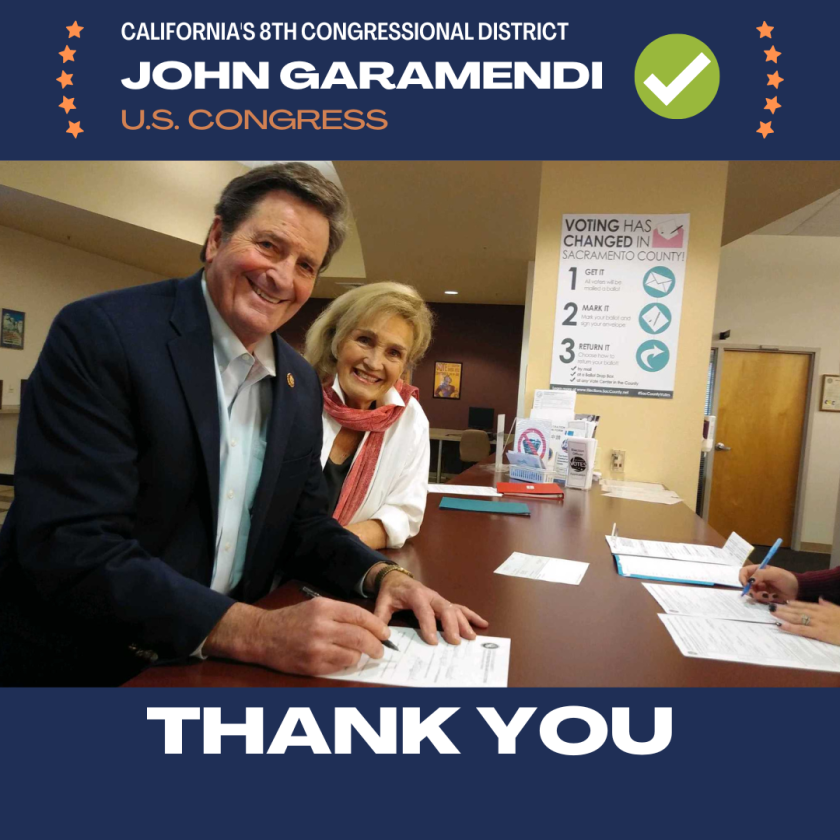 John Garamendi wins re-election.