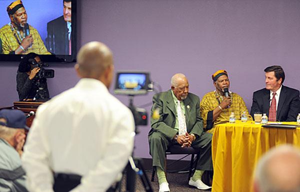 Congressman Garamendi with African-American military veterans" title="Congressman Garamendi with African-American military veterans.