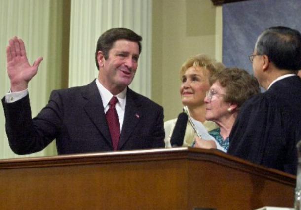 Garamendi being sworn in as Insurance Commissioner